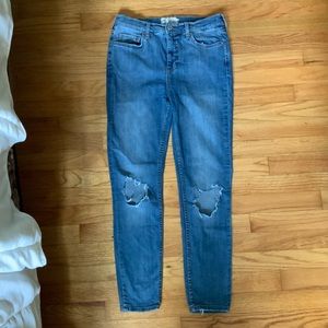 Free people busted knee skinny jeans